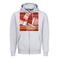 Heather Grey african drum colorful seamless pattern Zipper Hoodie - BundleAndBundleShop