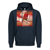 Navy african drum colorful seamless pattern Zipper Hoodie - BundleAndBundleShop