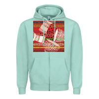 Seafoam african drum colorful seamless pattern Zipper Hoodie - BundleAndBundleShop