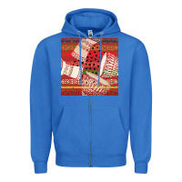 True Royal african drum colorful seamless pattern Zipper Hoodie - BundleAndBundleShop