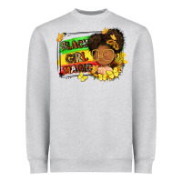 Heather Grey black girl magic Heavyweight Sweatshirt - FaDigitalArtStudio