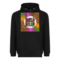 Black halloween cow mama Heavyweight Hoodie - LillyAllenDesigns