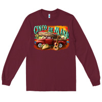 Burgundy cinco de mayo truck Long Sleeve Tee - CowGirlArtShop