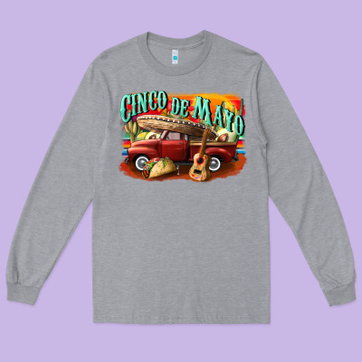 Cinco De Mayo Truck Long Sleeve Tee Designed By Cowgirlartshop