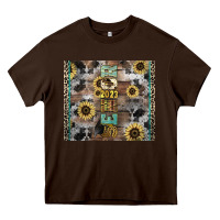 Chocolate Brown Senior 2023 western Heavy Core Tee - NancyCooperArtShop
