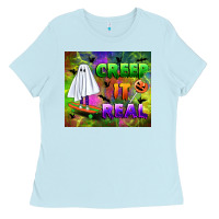 Baby Blue creep it real Ladies Tee - BundleAndBundleShop