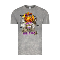 Cloud Rock Happy Halloween with Skeleton Vintage Tee - texasbilliewilder