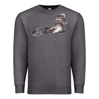 Charcoal Heather mexican free tailed bat Premium Sweatshirt - LillyAllenDesigns
