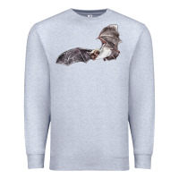 Heather Grey mexican free tailed bat Premium Sweatshirt - LillyAllenDesigns