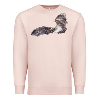 Pale Pink mexican free tailed bat Premium Sweatshirt - LillyAllenDesigns