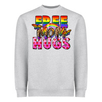 Heather Grey Free Mom hugs Heavyweight Sweatshirt - FaDigitalArtStudio
