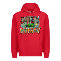 Red cozy and comfy Premium Hoodie - FaDigitalArtStudio