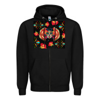 Black sugar skull tumbler Zipper Hoodie - BundleAndBundleShop