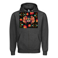Charcoal Heather sugar skull tumbler Zipper Hoodie - BundleAndBundleShop