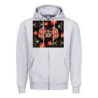 Heather Grey sugar skull tumbler Zipper Hoodie - BundleAndBundleShop