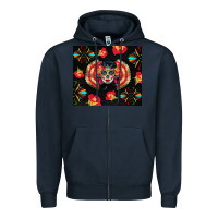 Navy sugar skull tumbler Zipper Hoodie - BundleAndBundleShop