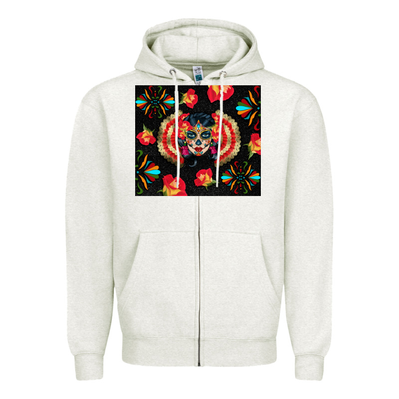 Sugar Skull Tumbler Zipper Hoodie by BundleAndBundleShop | Teevron