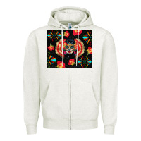 Oatmeal Heather sugar skull tumbler Zipper Hoodie - BundleAndBundleShop