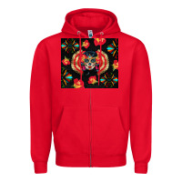 Red sugar skull tumbler Zipper Hoodie - BundleAndBundleShop