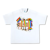 White Dad Pride Urban Heavy Tee - NancyCooperArtShop