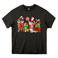 Asphalt Santa coffee cups Heavy Core Tee - NancyCooperArtShop