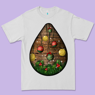 Christmas  Teardrop Premium Tee Designed By Bundleandbundleshop
