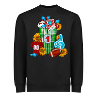 Black Football Frappe Heavyweight Sweatshirt - FaDigitalArtStudio