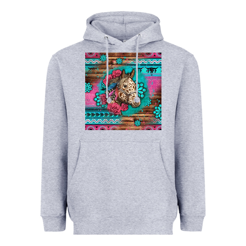 Floral Horse Heavyweight Hoodie by LillyAllenDesigns | Teevron