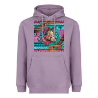 Lavender floral horse Heavyweight Hoodie - LillyAllenDesigns