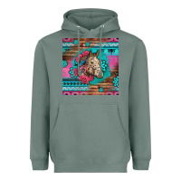 Sage floral horse Heavyweight Hoodie - LillyAllenDesigns