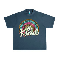 Midnight Navy be kind   leopard Urban Heavy Tee - JahusDesignShop