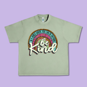 Be Kind   Leopard Urban Heavy Tee Designed By Jahusdesignshop
