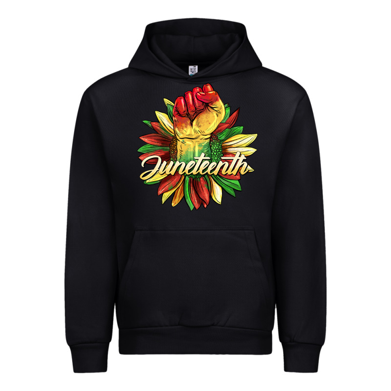 Juneteenth Fist Sunflower Urban Hoodie by BarkalooDesign | Teevron