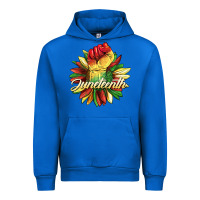 Cobalt juneteenth fist sunflower Urban Hoodie - BarkalooDesign