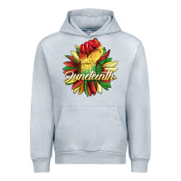 Heather Grey juneteenth fist sunflower Urban Hoodie - BarkalooDesign