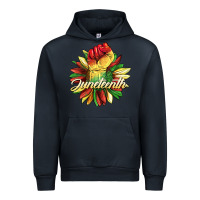Navy juneteenth fist sunflower Urban Hoodie - BarkalooDesign