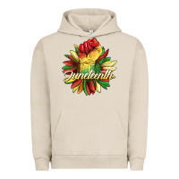 Pigment French Oak juneteenth fist sunflower Urban Hoodie - BarkalooDesign