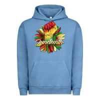 Pigment Pebble Blue juneteenth fist sunflower Urban Hoodie - BarkalooDesign