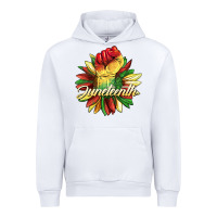 White juneteenth fist sunflower Urban Hoodie - BarkalooDesign