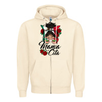 Sandshell mexican mamacita messy bun Zipper Hoodie - BundleAndBundleShop
