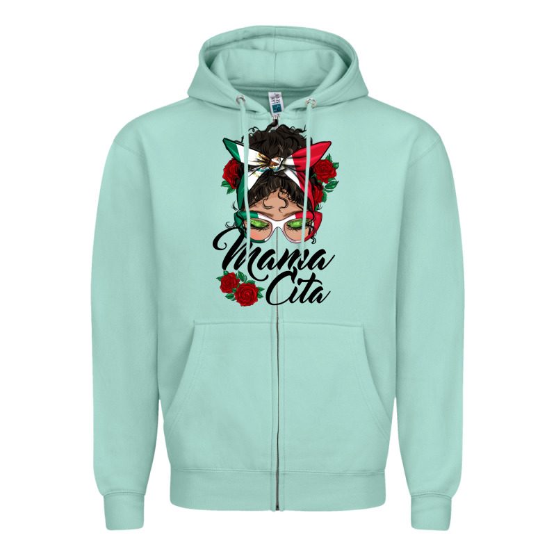 Mexican Mamacita Messy Bun Zipper Hoodie by BundleAndBundleShop | Teevron
