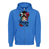 True Royal mexican mamacita messy bun Zipper Hoodie - BundleAndBundleShop