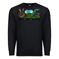 Black Peace Love Peacock Premium Sweatshirt - LillyAllenDesigns