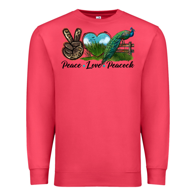 Peace Love Peacock Premium Sweatshirt by LillyAllenDesigns | Teevron
