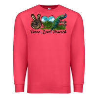 Cardinal Peace Love Peacock Premium Sweatshirt - LillyAllenDesigns