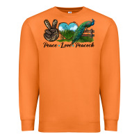 Carrot Peace Love Peacock Premium Sweatshirt - LillyAllenDesigns