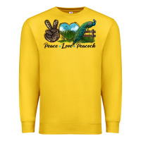 Lemon Peace Love Peacock Premium Sweatshirt - LillyAllenDesigns