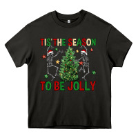 Asphalt Tis' the season to be Jolly Heavy Core Tee - NancyCooperArtShop