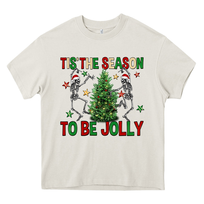 Tis' The Season To Be Jolly Heavy Core Tee by NancyCooperArtShop | Teevron