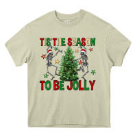 Mossy Tis' the season to be Jolly Heavy Core Tee - NancyCooperArtShop